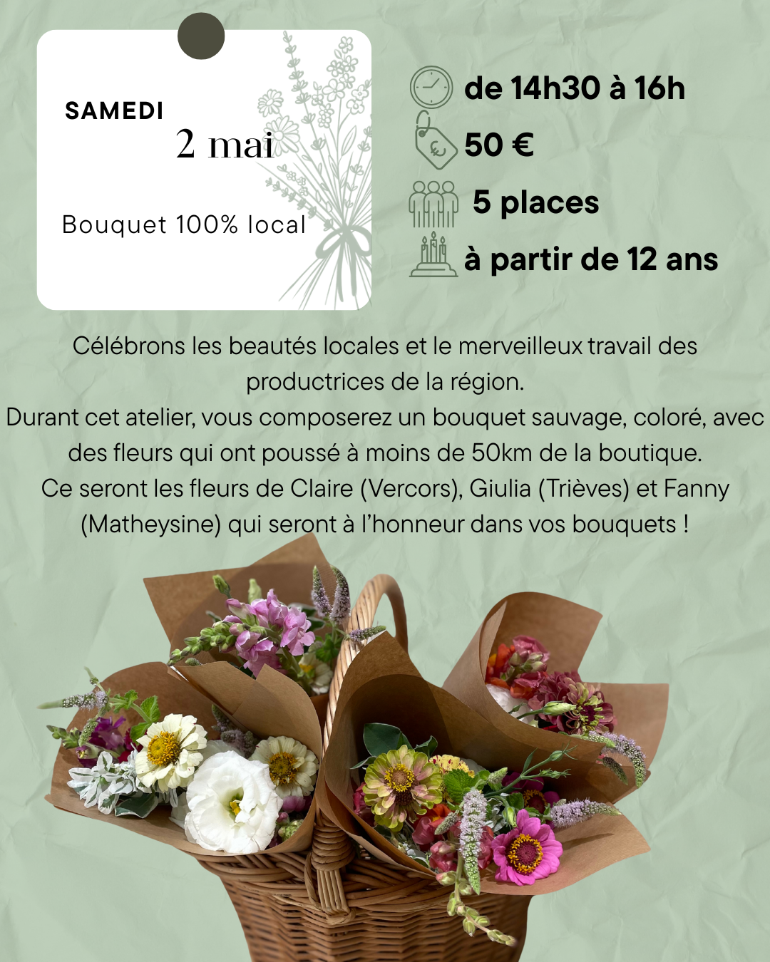 Atelier floral - bouquet 100%