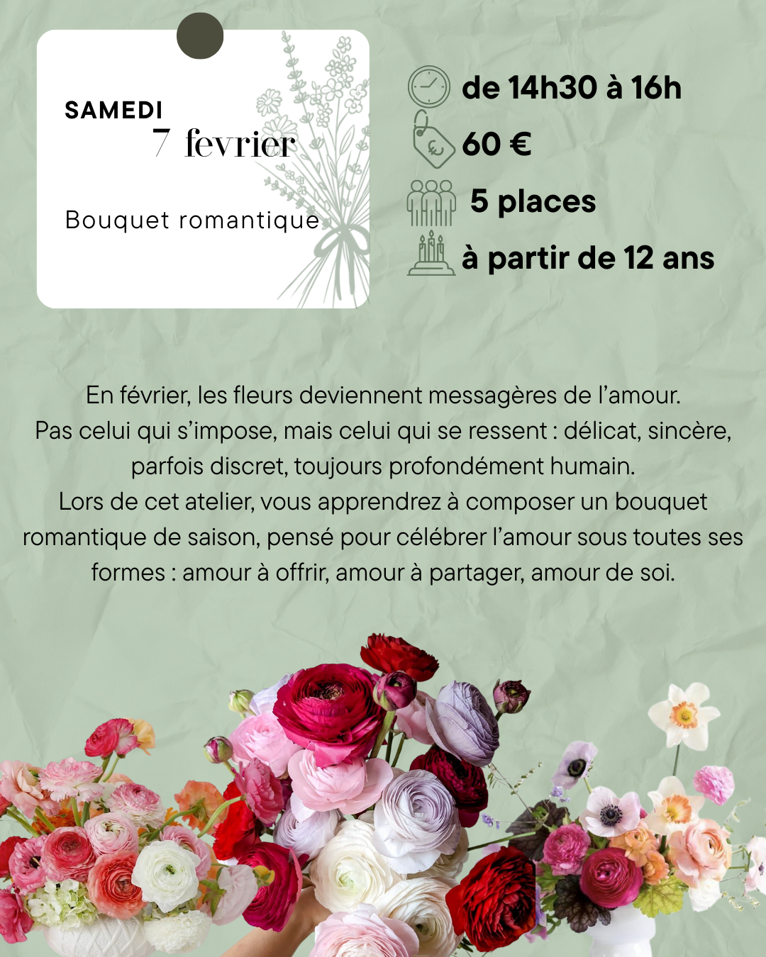 Atelier floral - Bouquet romantique