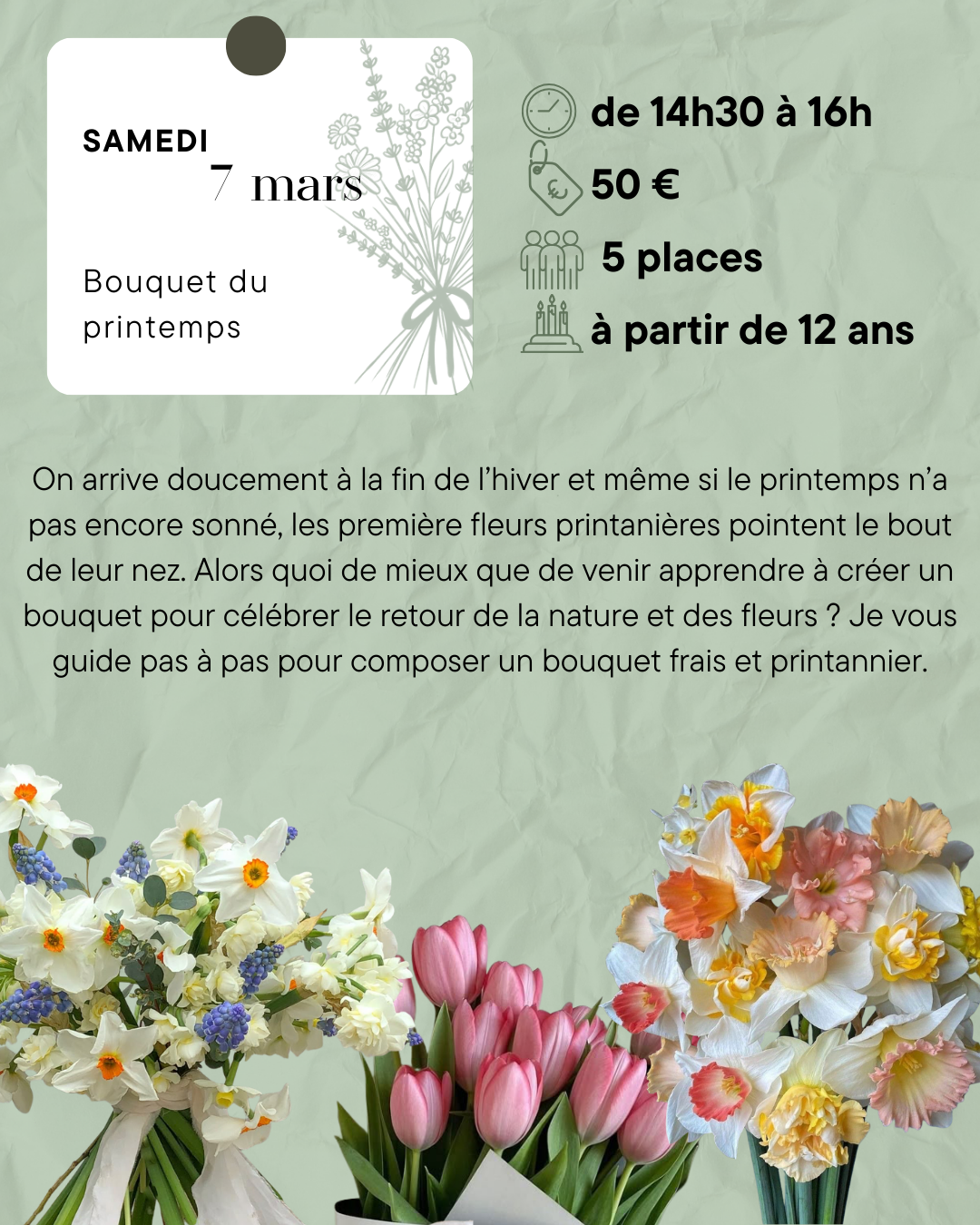 Atelier floral - Bouquet du printemps