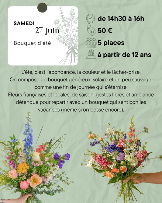 Atelier floral - bouquet d'été